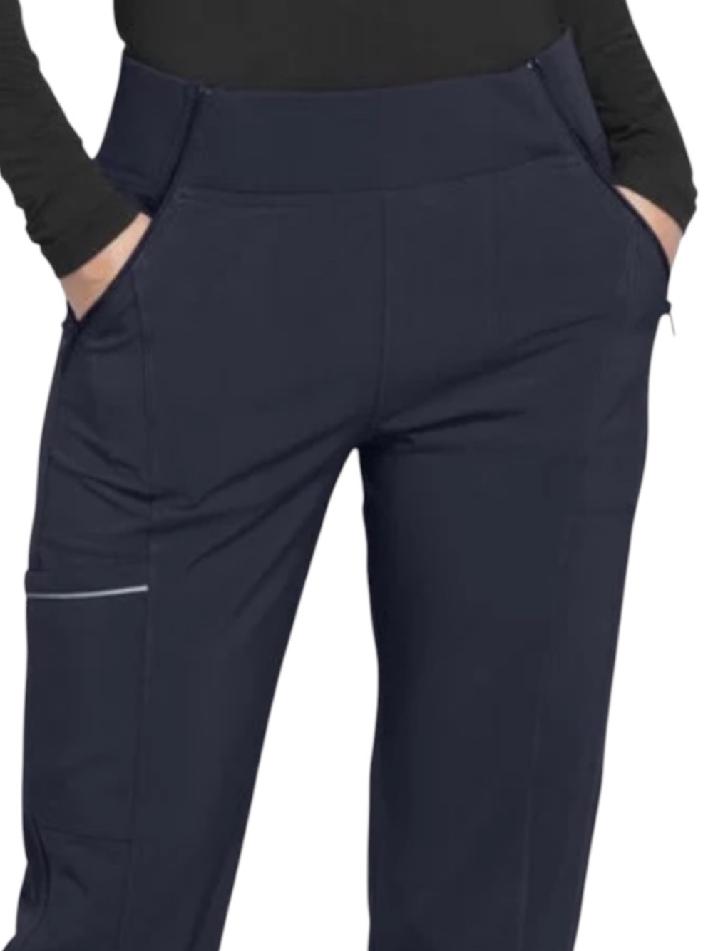 Cherokee Infinity Stretch Cargo Black Jogger Scrub Pants Women’s Size XL